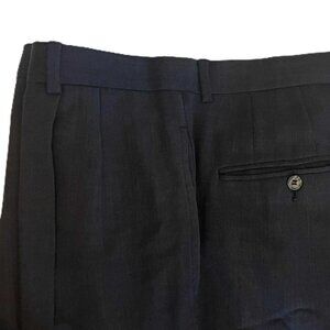 Joseph Abboud Dark Gray Twill Wool Dress Trousers Mens Pants 40 x 30